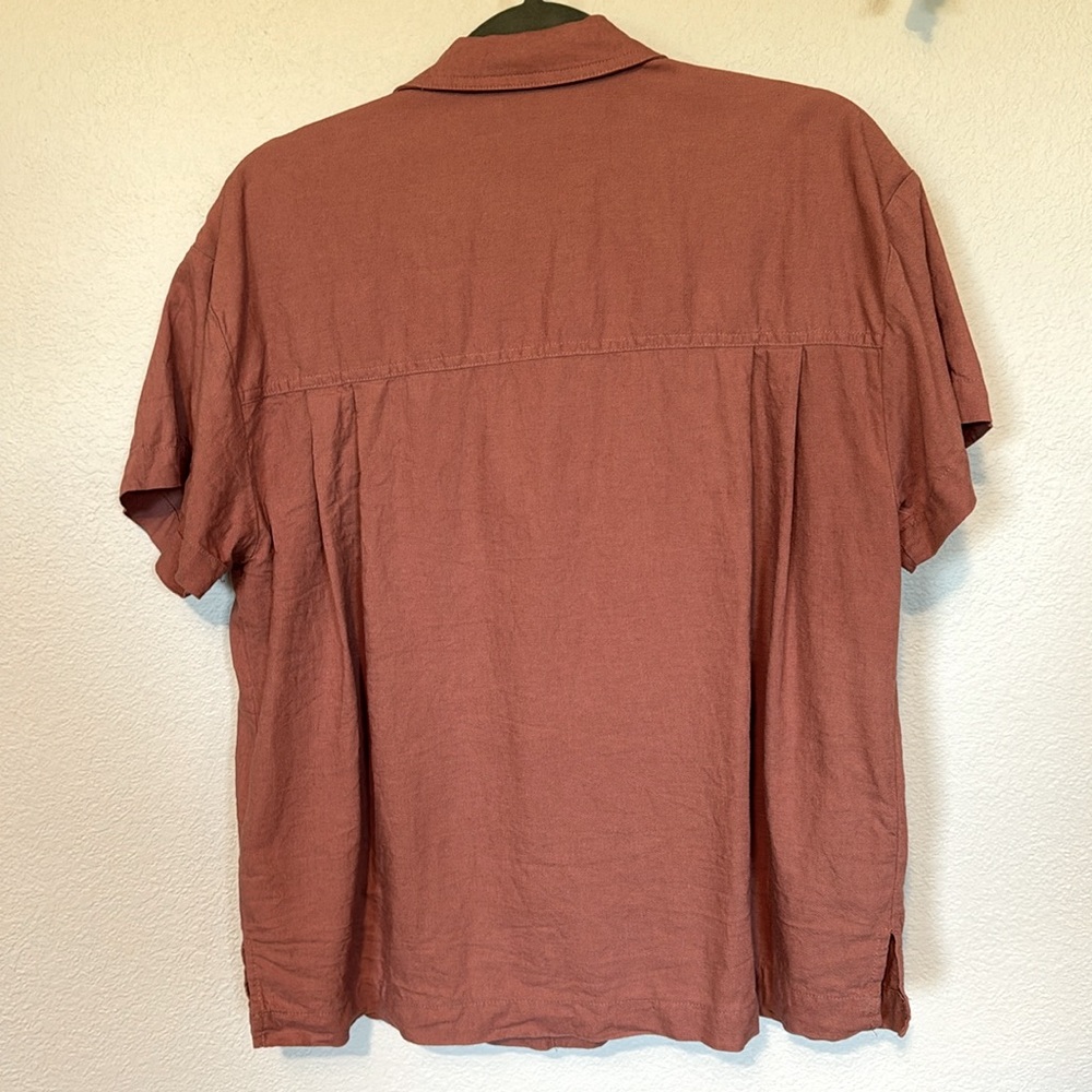 Madewell Linen-Blend Camp Shirt - XS - Picture 4 of 6